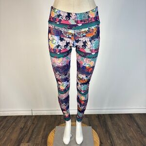 ❤️ Onzie S/M Patchwork Floral Paisley Yoga Leggings High Rise Athletic
